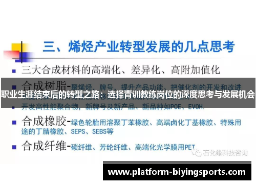 职业生涯结束后的转型之路：选择青训教练岗位的深度思考与发展机会